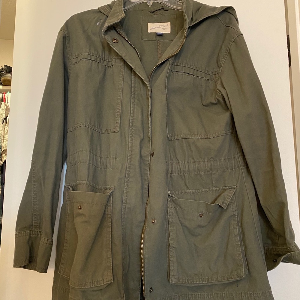 Green trench jacket